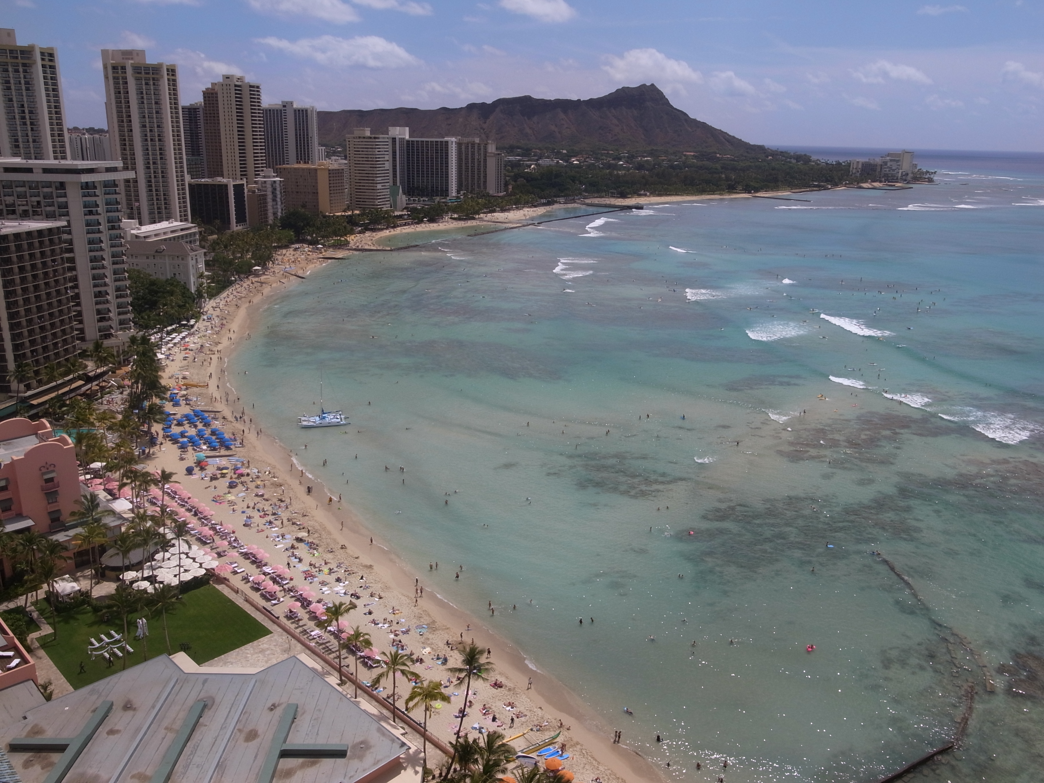Waikīkī Beach with Diamond Head in the distance